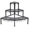 Black 3-Tier Stair-Step Plant Stand Iron Metal for Indoor Outdoor Use